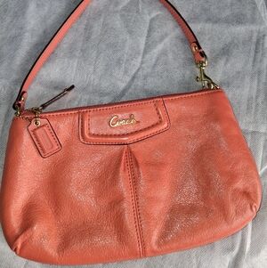 Coach Wrislet Coral Leather Bag